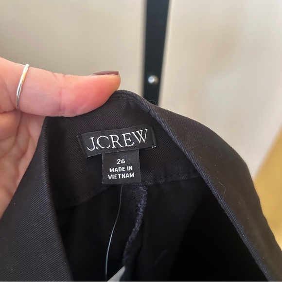 J. Crew Charley Kickout Cropped Pant‎ Flare Chino Black NWT $118 Size 26 (US 2) - Picture 6 of 10